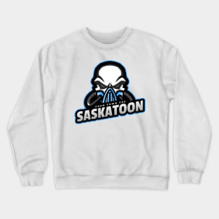 Masked Resilience Saskatoon Skull Logo Crewneck Sweatshirt